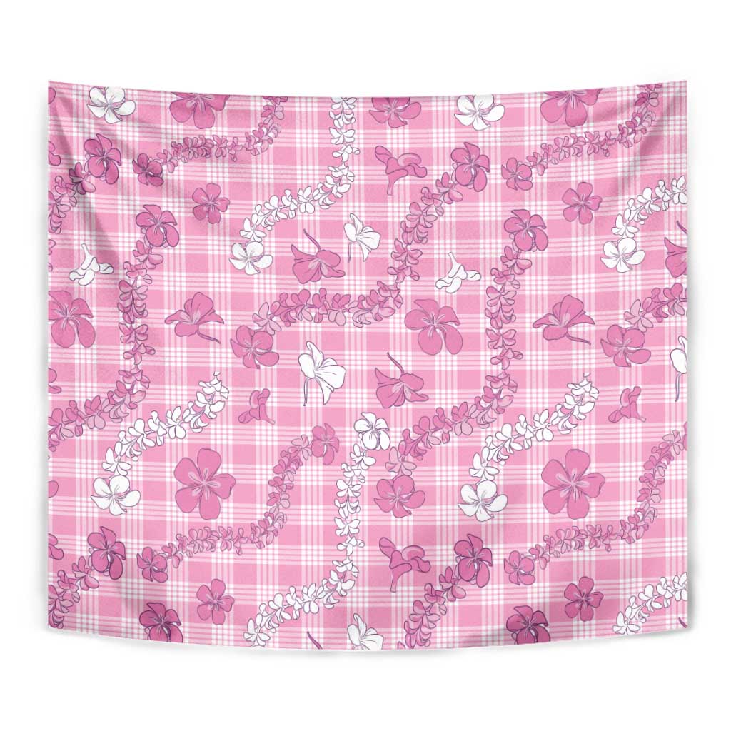 Alaka Aloha Hawaii Tapestry Plumeria Lei With Palaka Motif - Polynesian Pride