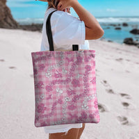 Alaka Aloha Hawaii Tote Bag Plumeria Lei With Palaka Motif LT14 - Polynesian Pride
