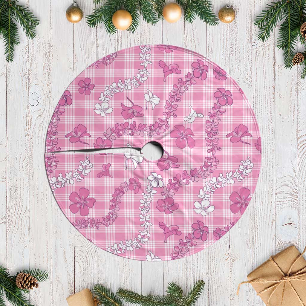 Alaka Aloha Hawaii Tree Skirt Plumeria Lei With Palaka Motif - Polynesian Pride