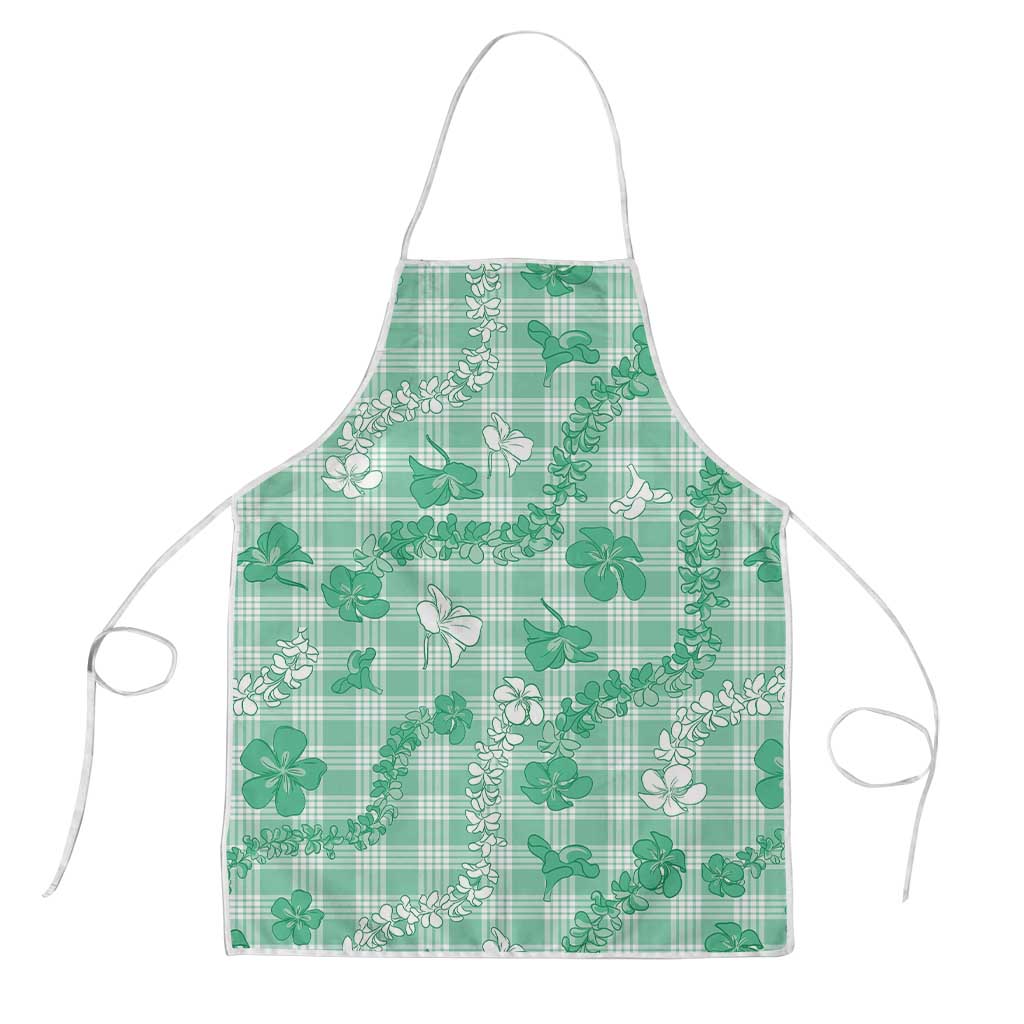 Omaomao Aloha Hawaii Apron Plumeria Lei With Palaka Motif - Polynesian Pride