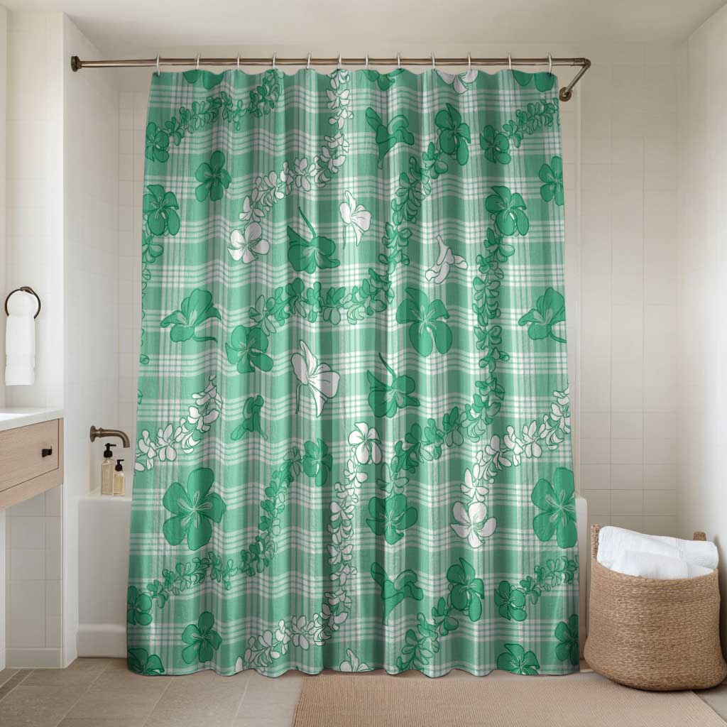 Omaomao Aloha Hawaii Bathroom Set Plumeria Lei With Palaka Motif - Polynesian Pride