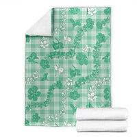 Omaomao Aloha Hawaii Blanket Plumeria Lei With Palaka Motif - Polynesian Pride