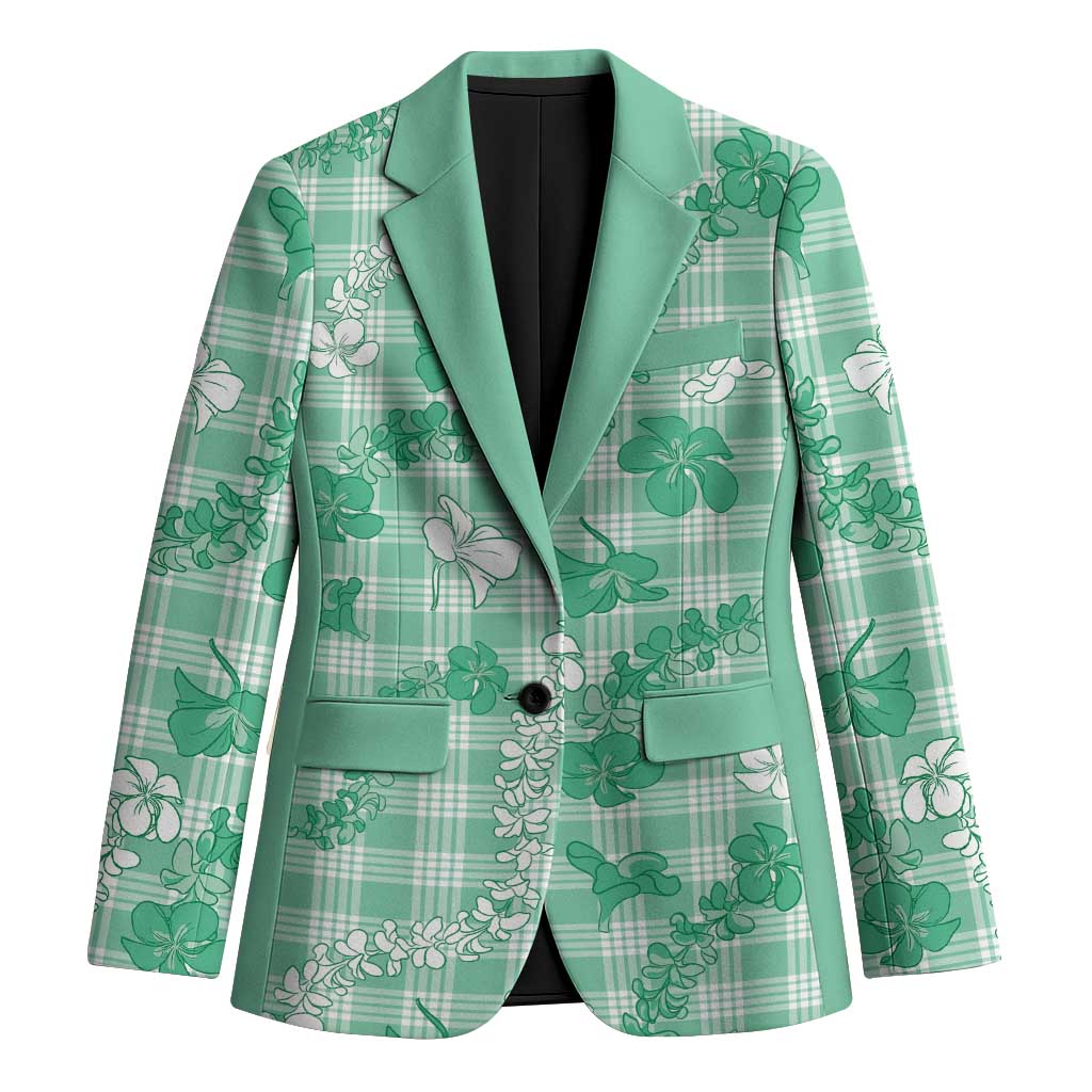 Omaomao Aloha Hawaii Blazer Plumeria Lei With Palaka Motif - Polynesian Pride