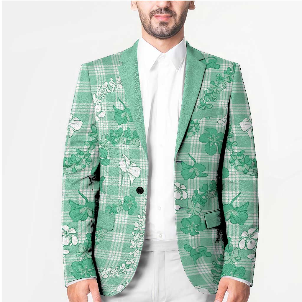 Omaomao Aloha Hawaii Blazer Plumeria Lei With Palaka Motif LT14 - Polynesian Pride