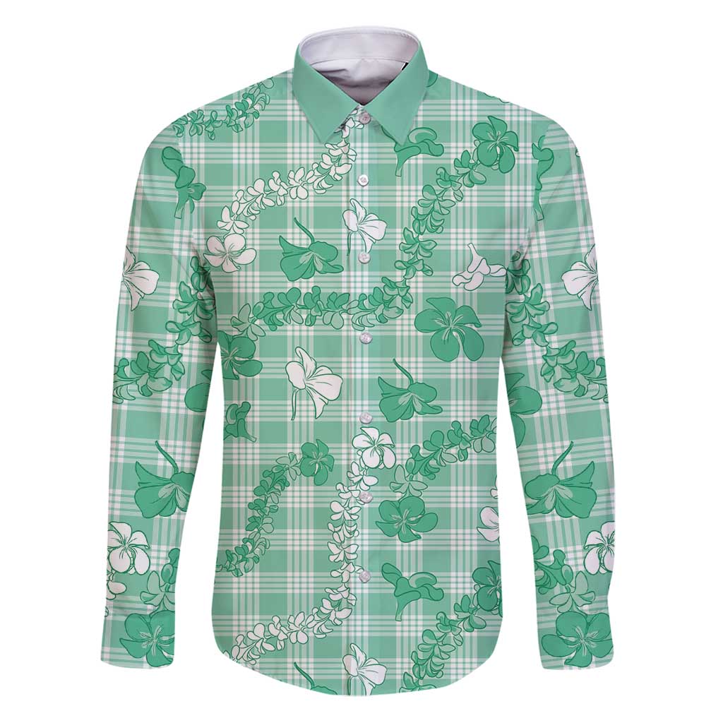 Omaomao Aloha Hawaii Family Matching Puletasi and Hawaiian Shirt Plumeria Lei With Palaka Motif - Polynesian Pride