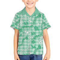 Omaomao Aloha Hawaii Family Matching Puletasi and Hawaiian Shirt Plumeria Lei With Palaka Motif - Polynesian Pride