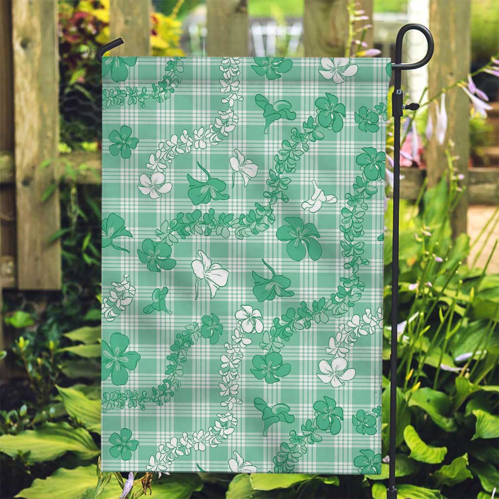 Omaomao Aloha Hawaii Garden Flag Plumeria Lei With Palaka Motif - Polynesian Pride