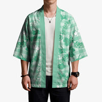 Omaomao Aloha Hawaii Kimono Plumeria Lei With Palaka Motif LT14 - Polynesian Pride