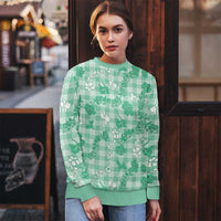 Omaomao Aloha Hawaii Ugly Christmas Sweater Plumeria Lei With Palaka Motif - Polynesian Pride