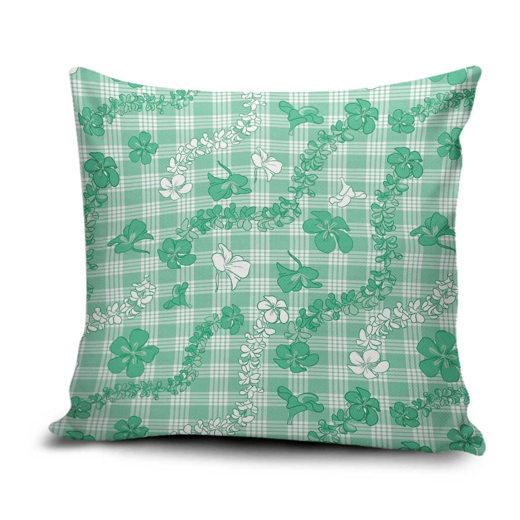 Omaomao Aloha Hawaii Pillow Cover Plumeria Lei With Palaka Motif - Polynesian Pride