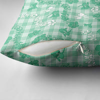 Omaomao Aloha Hawaii Pillow Cover Plumeria Lei With Palaka Motif - Polynesian Pride