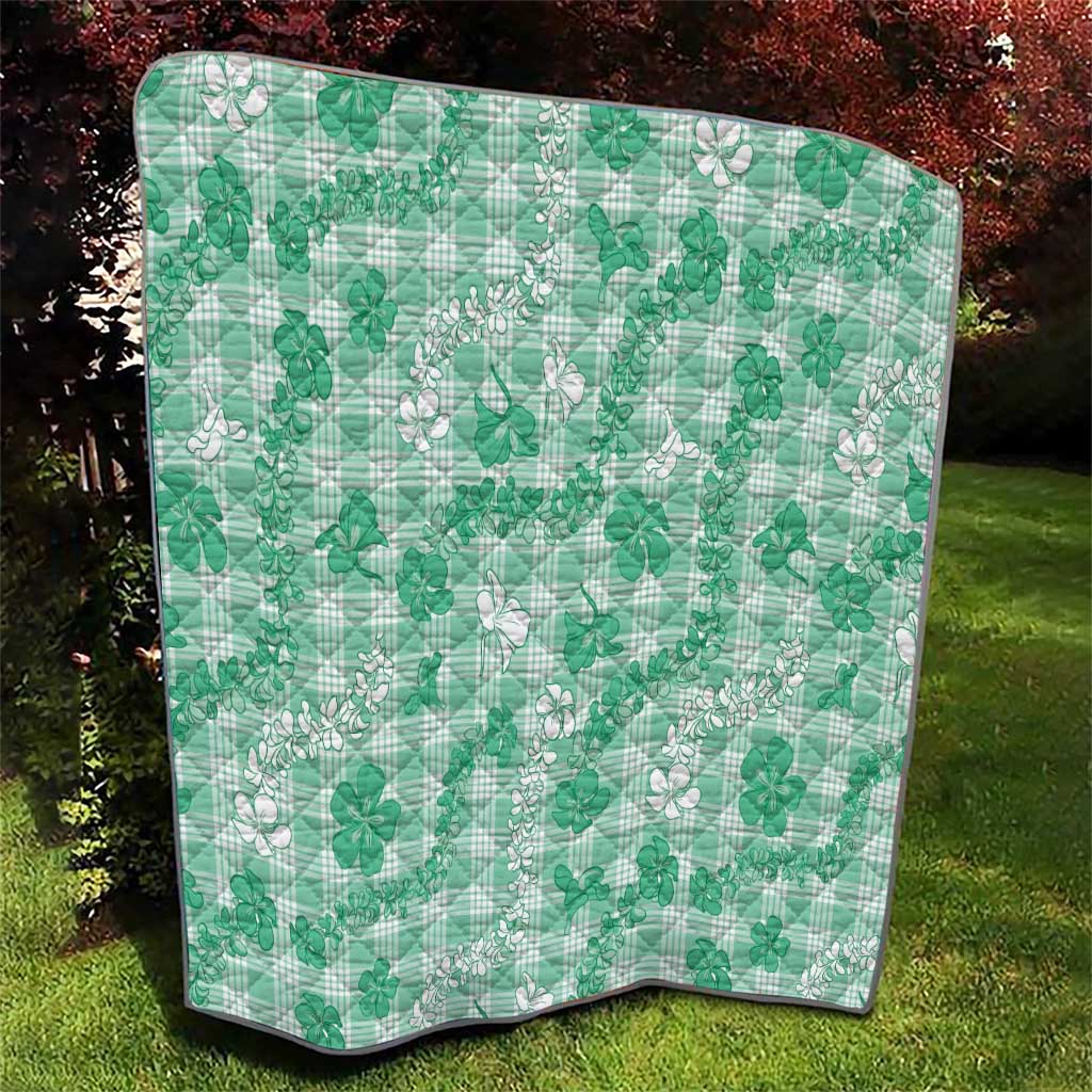 Omaomao Aloha Hawaii Quilt Plumeria Lei With Palaka Motif - Polynesian Pride