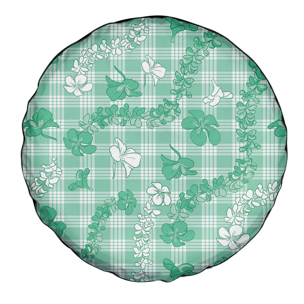 Omaomao Aloha Hawaii Spare Tire Cover Plumeria Lei With Palaka Motif - Polynesian Pride