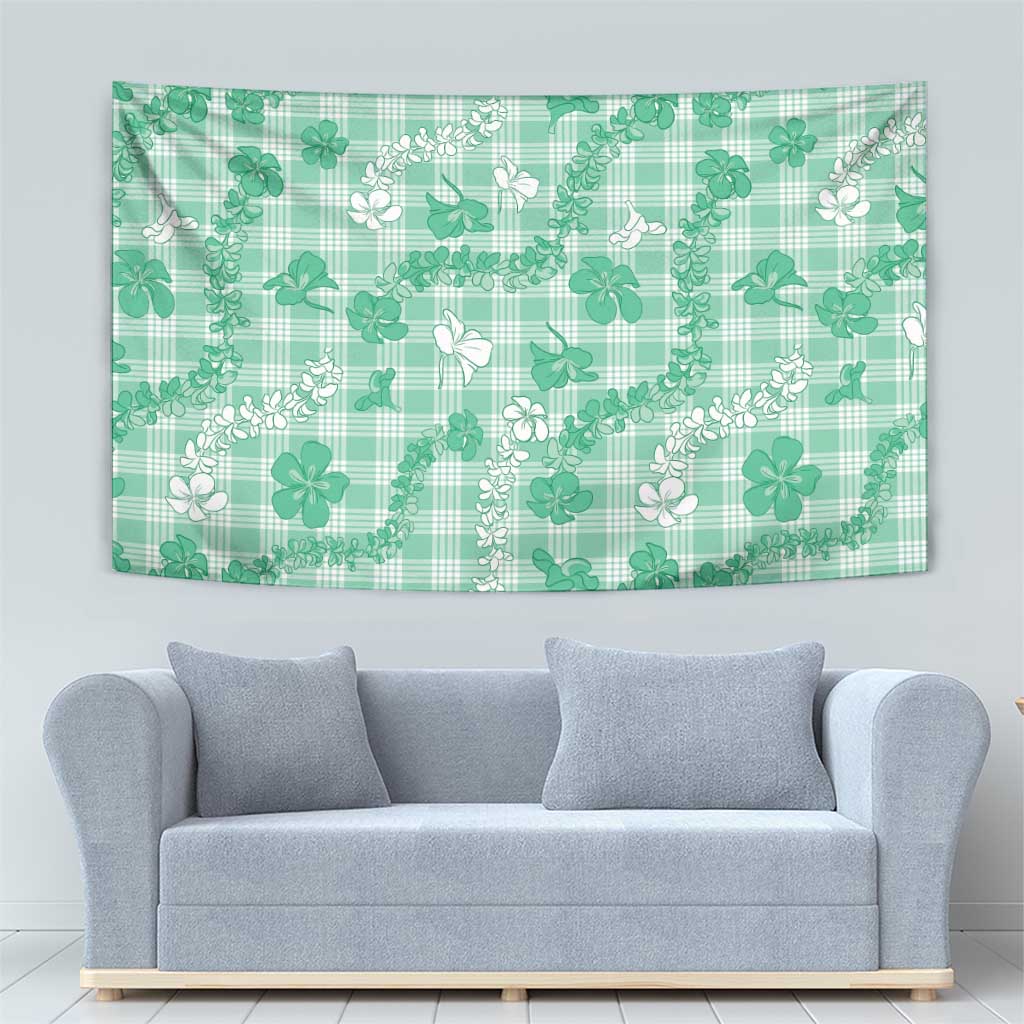 Omaomao Aloha Hawaii Tapestry Plumeria Lei With Palaka Motif - Polynesian Pride