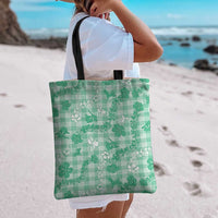 Omaomao Aloha Hawaii Tote Bag Plumeria Lei With Palaka Motif LT14 - Polynesian Pride