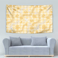 Melemele Aloha Hawaii Tapestry Plumeria Lei With Palaka Motif - Polynesian Pride