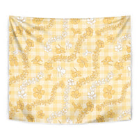 Melemele Aloha Hawaii Tapestry Plumeria Lei With Palaka Motif - Polynesian Pride