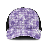 Poni Aloha Hawaii Baseball Net Cap Plumeria Lei With Palaka Motif - Polynesian Pride