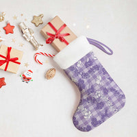 Poni Aloha Hawaii Christmas Stocking Plumeria Lei With Palaka Motif - Polynesian Pride