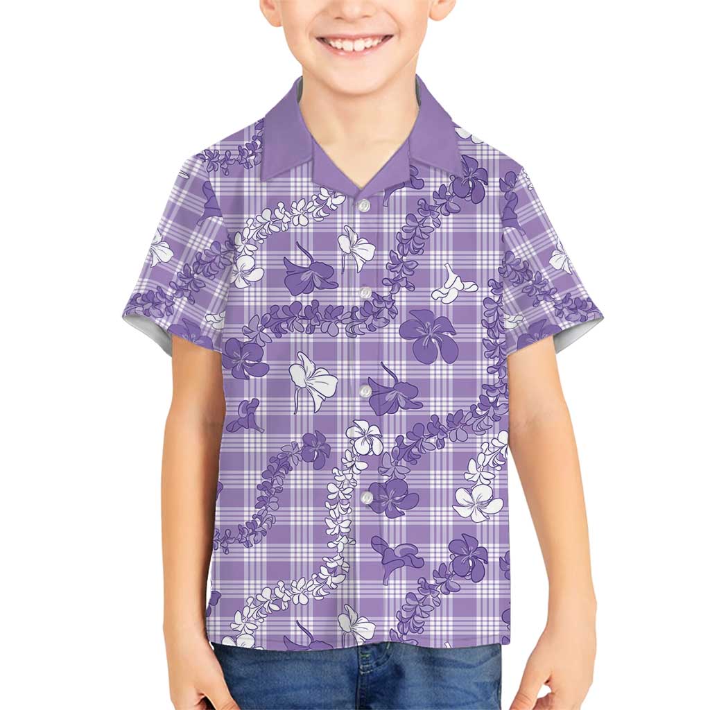 Poni Aloha Hawaii Family Matching Puletasi and Hawaiian Shirt Plumeria Lei With Palaka Motif - Polynesian Pride