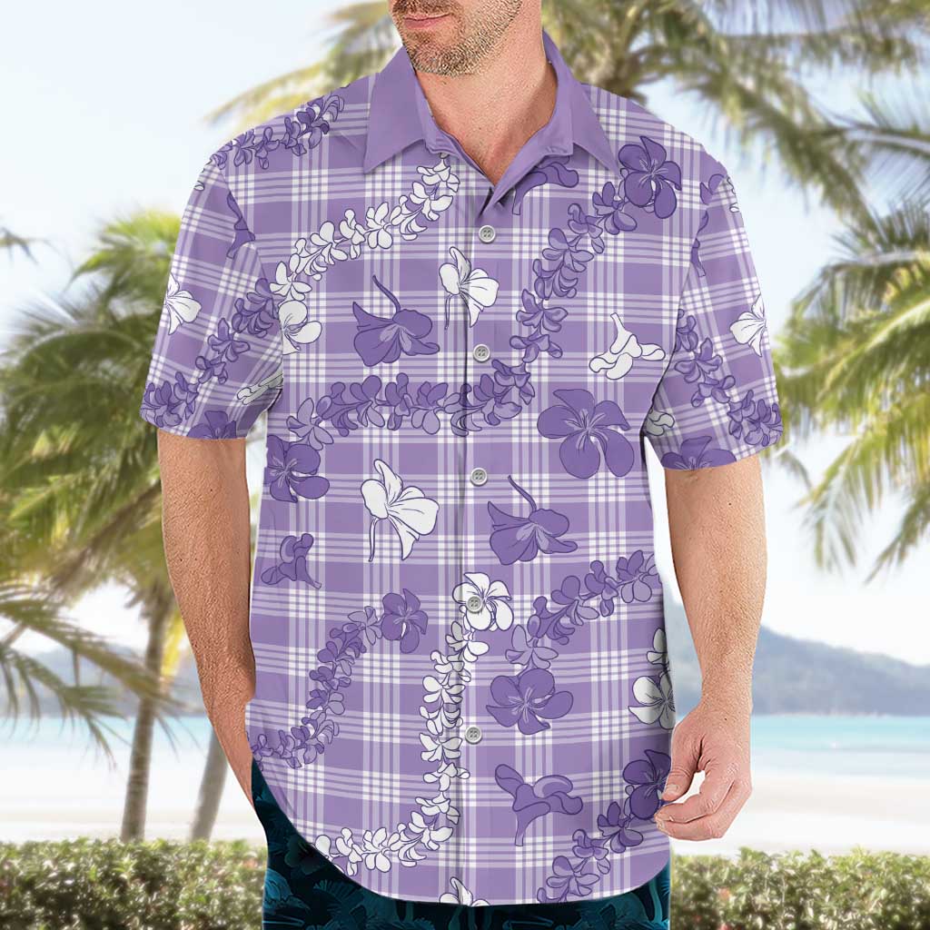 Poni Aloha Hawaii Hawaiian Shirt Plumeria Lei With Palaka Motif - Polynesian Pride