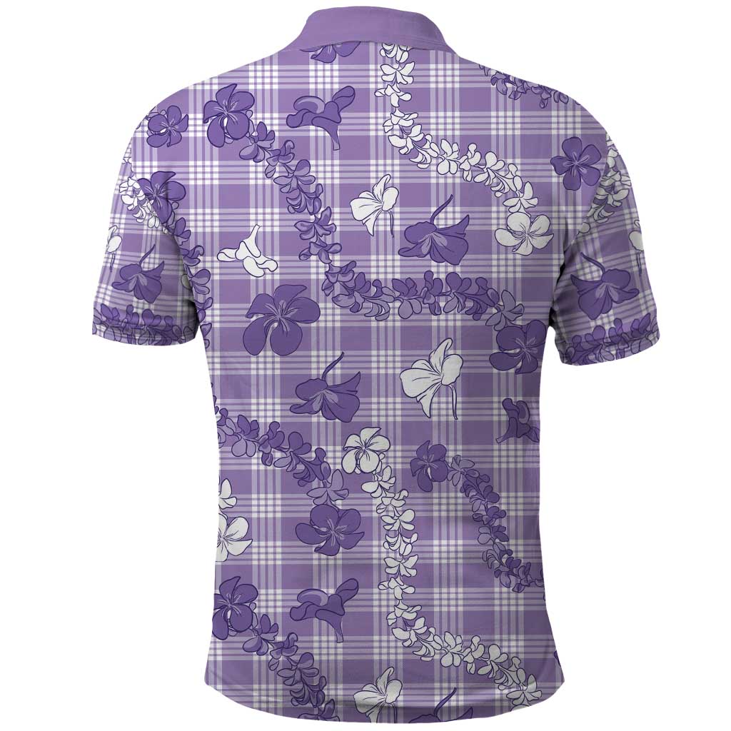 Poni Aloha Hawaii Polo Shirt Plumeria Lei With Palaka Motif - Polynesian Pride