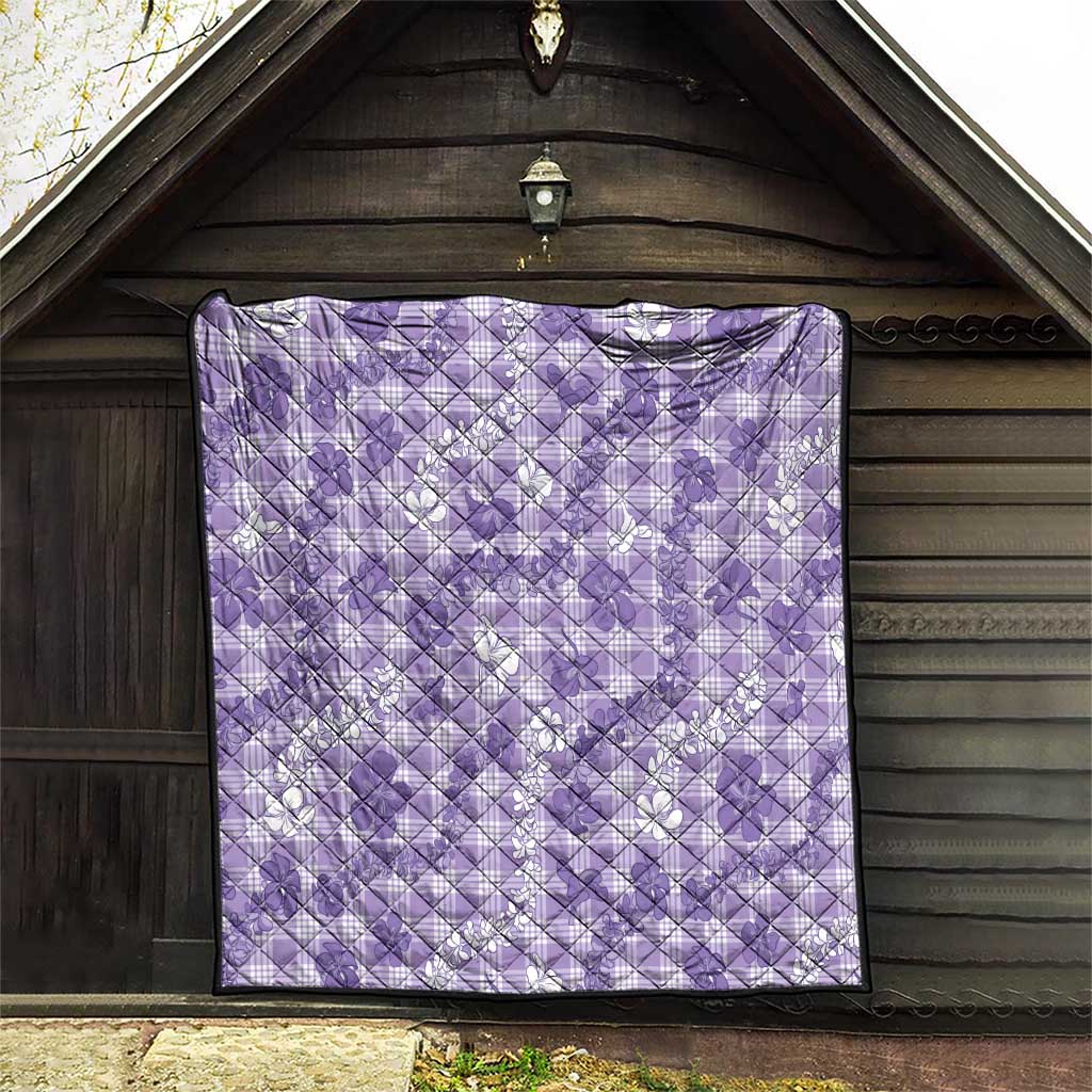 Poni Aloha Hawaii Quilt Plumeria Lei With Palaka Motif - Polynesian Pride