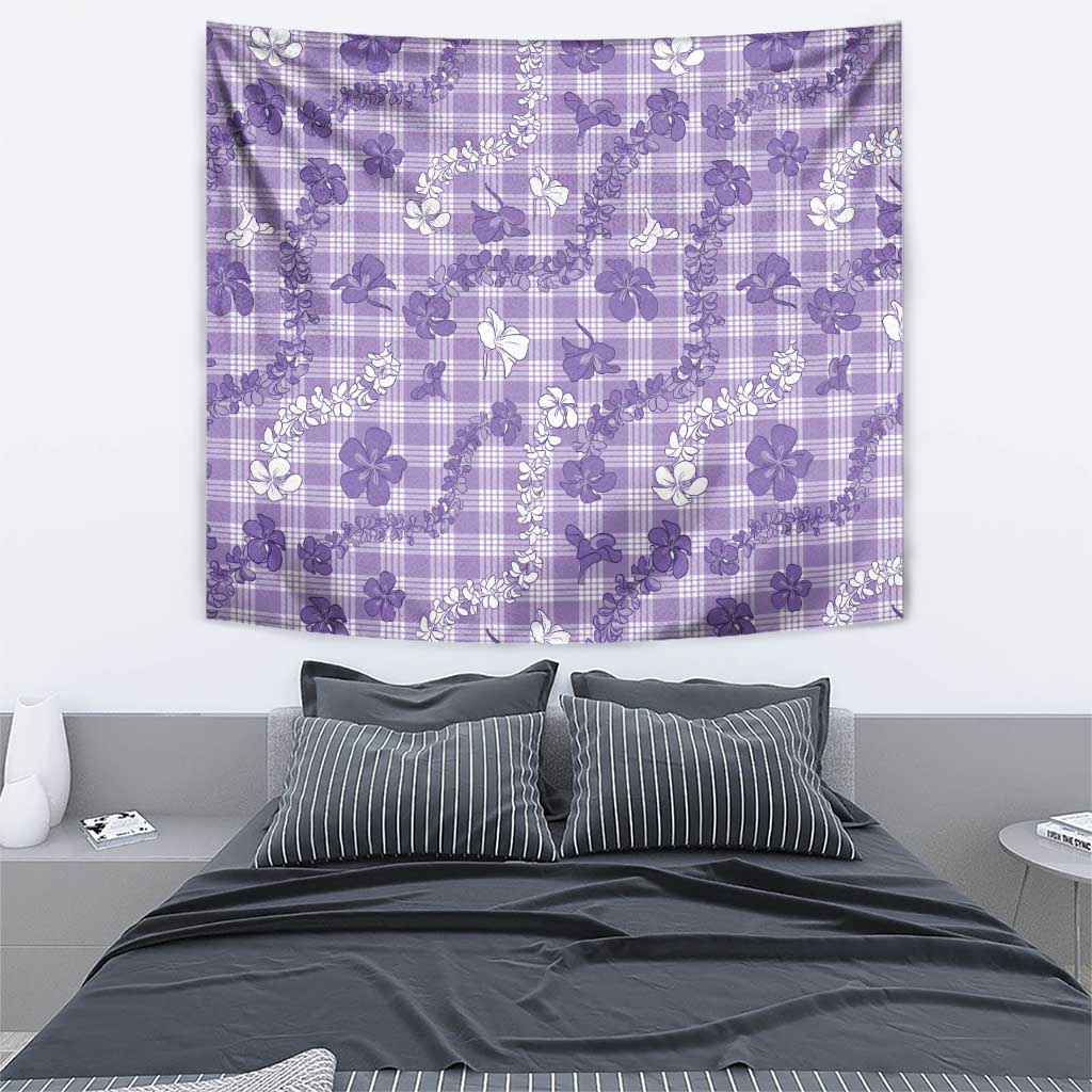 Poni Aloha Hawaii Tapestry Plumeria Lei With Palaka Motif - Polynesian Pride