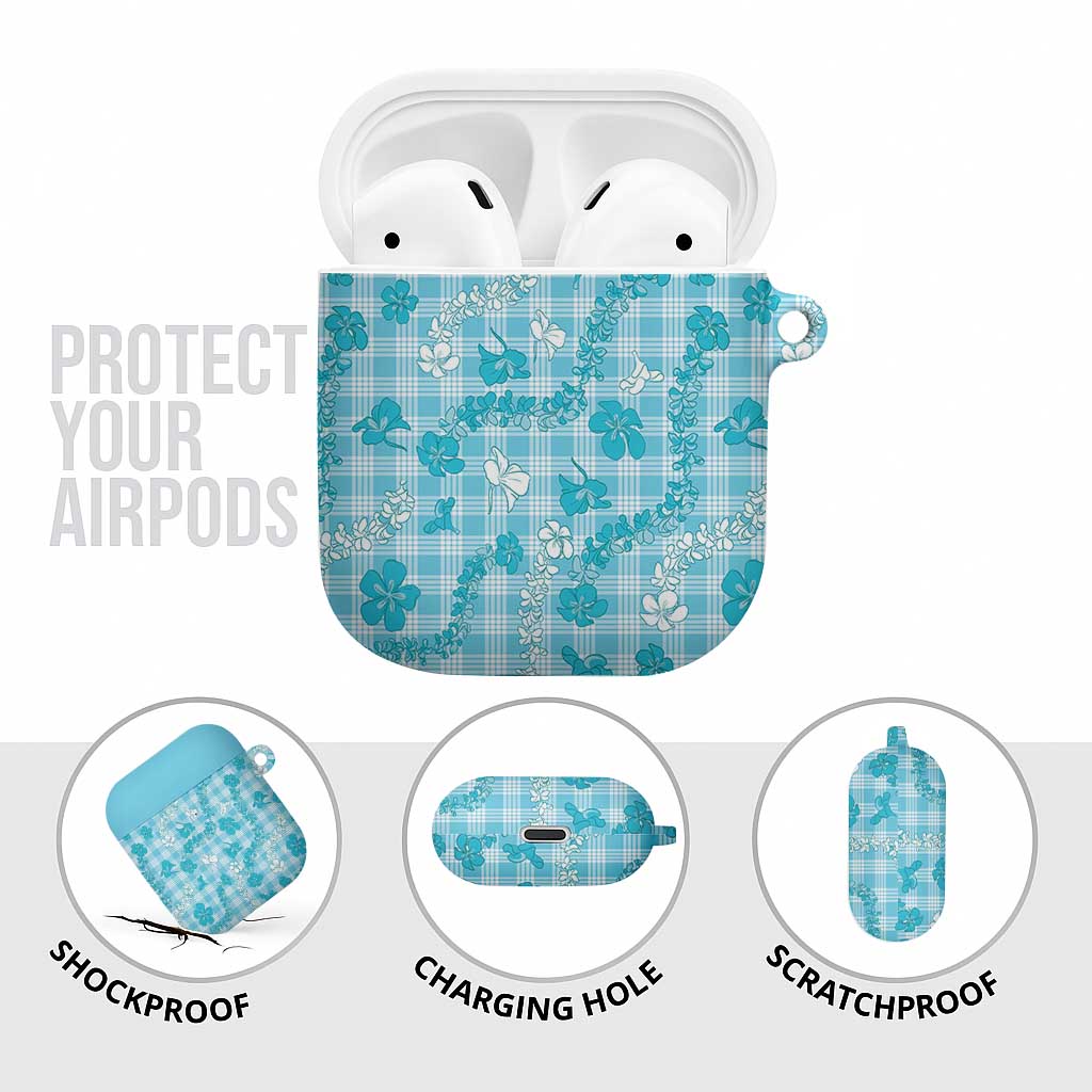 Polu Aloha Hawaii AirPods Case Plumeria Lei With Palaka Motif - Polynesian Pride