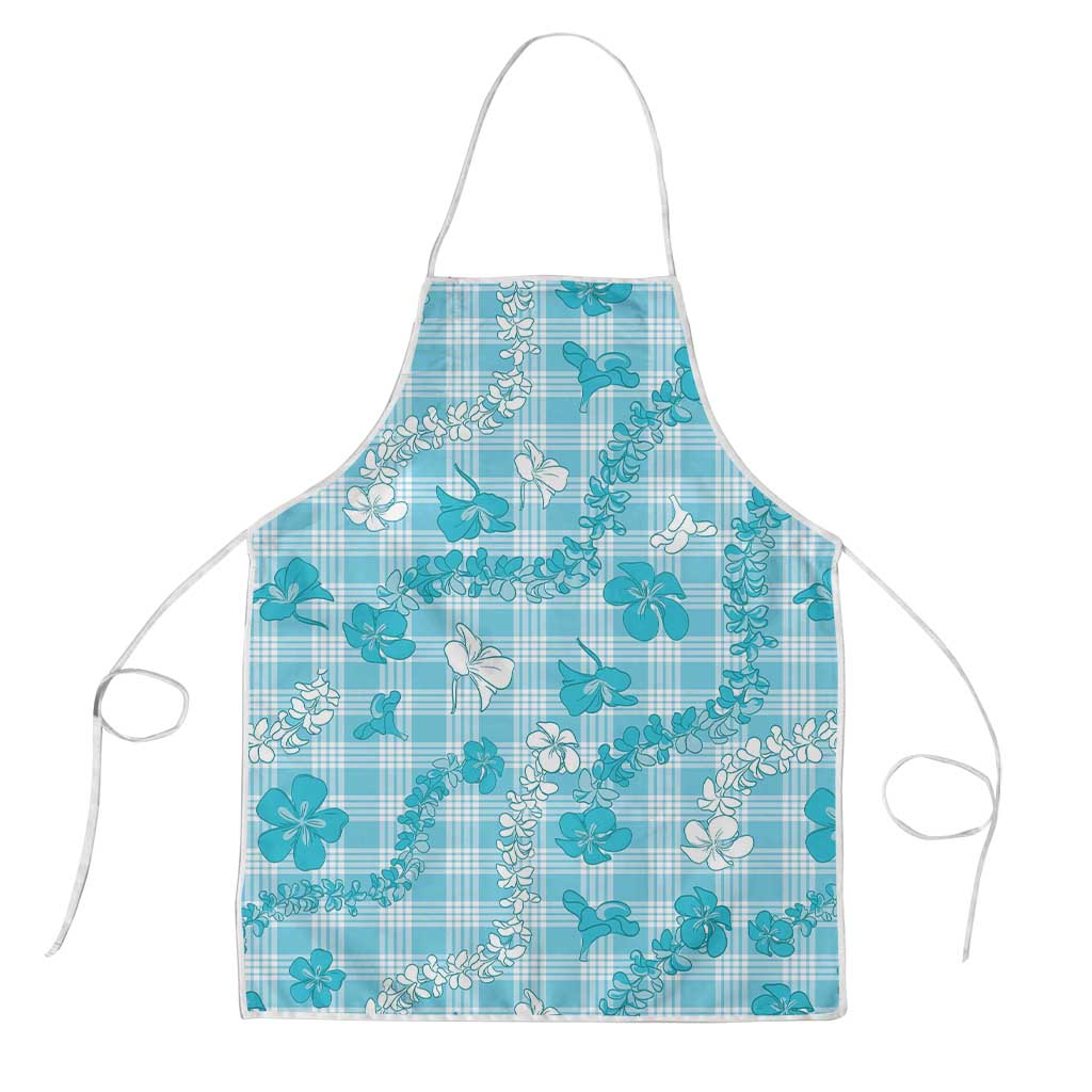 Polu Aloha Hawaii Apron Plumeria Lei With Palaka Motif - Polynesian Pride
