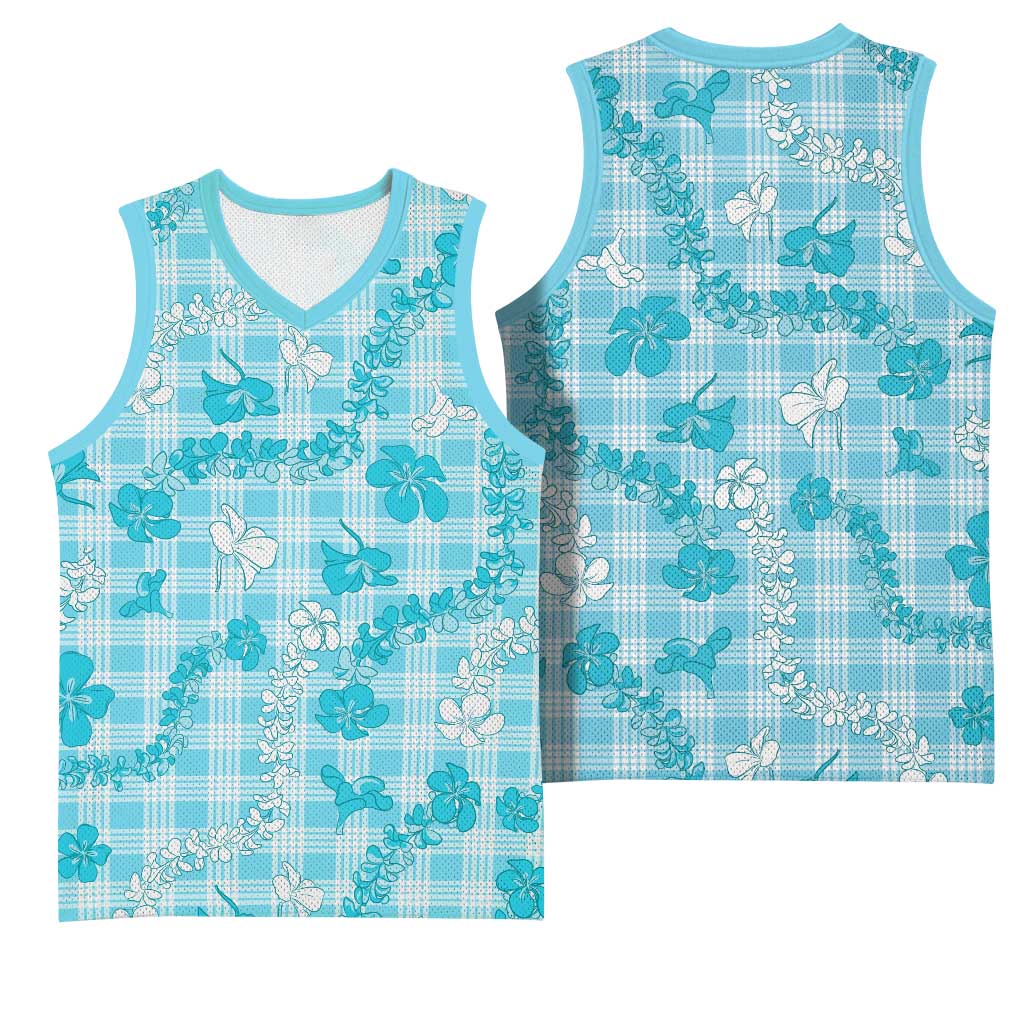Polu Aloha Hawaii Basketball Jersey Plumeria Lei With Palaka Motif - Polynesian Pride