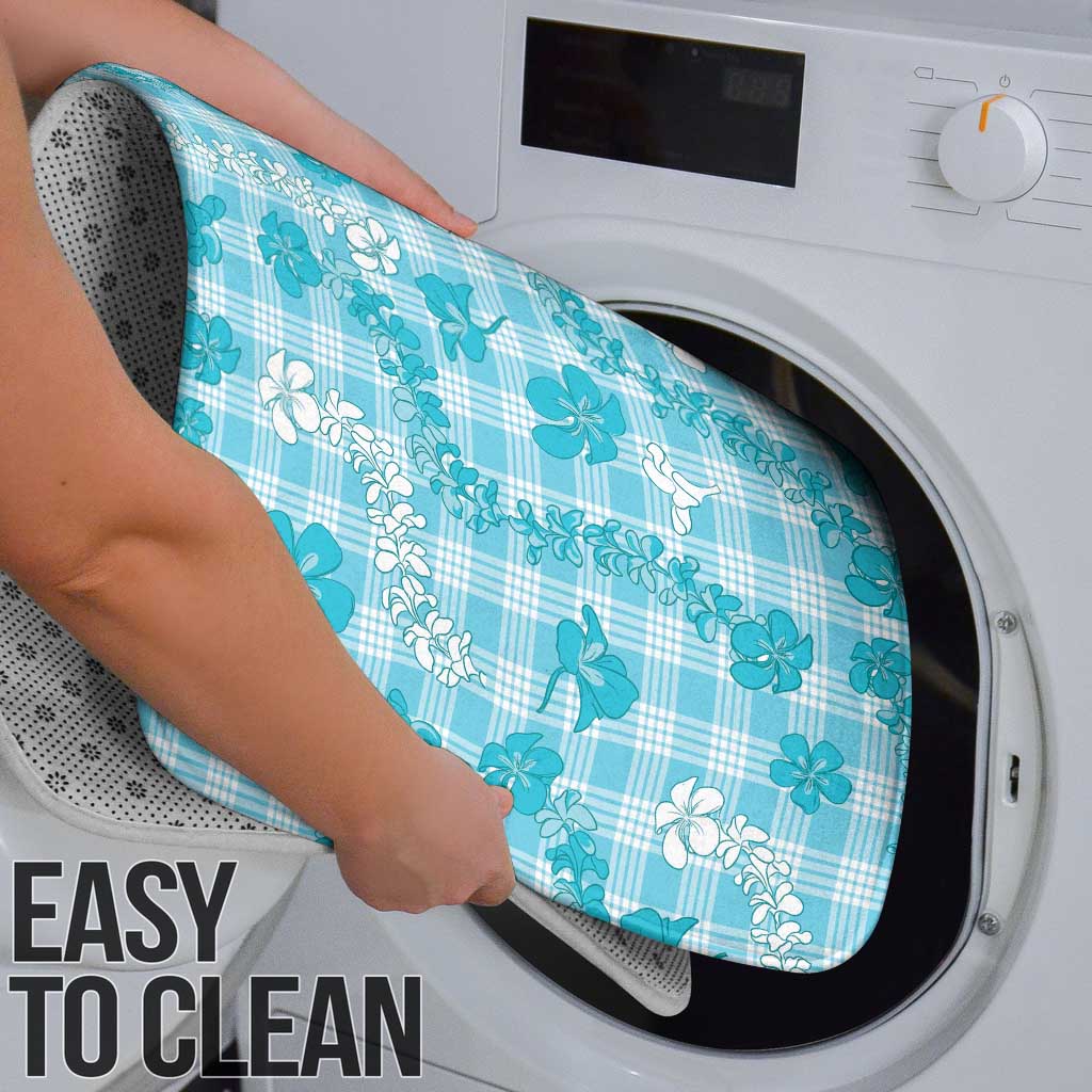 Polu Aloha Hawaii Bathroom Set Plumeria Lei With Palaka Motif - Polynesian Pride