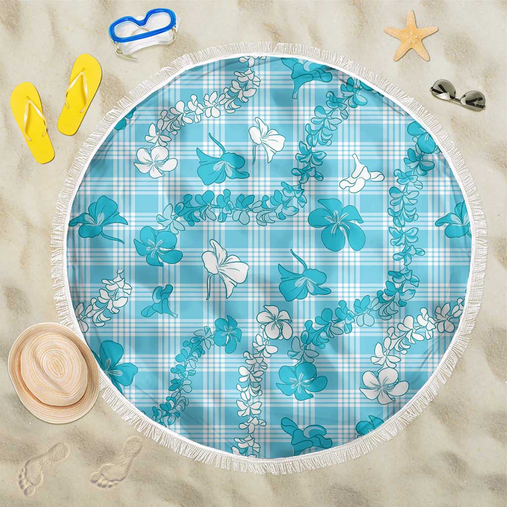 Polu Aloha Hawaii Beach Blanket Plumeria Lei With Palaka Motif - Polynesian Pride