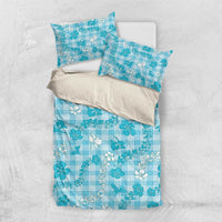 Polu Aloha Hawaii Bedding Set Plumeria Lei With Palaka Motif - Polynesian Pride