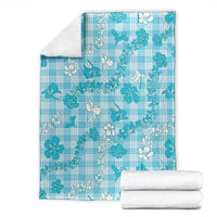 Polu Aloha Hawaii Blanket Plumeria Lei With Palaka Motif - Polynesian Pride