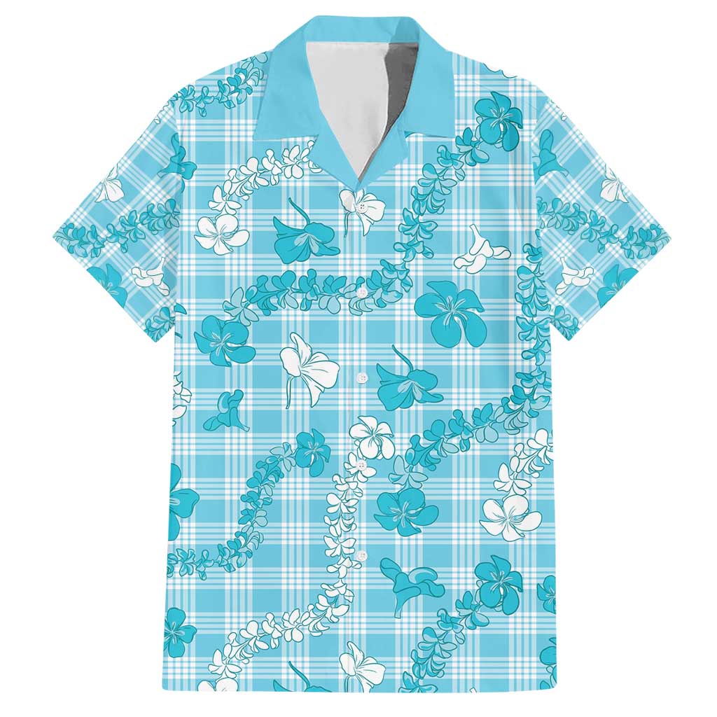 Polu Aloha Hawaii Family Matching Short Sleeve Bodycon Dress and Hawaiian Shirt Plumeria Lei With Palaka Motif - Polynesian Pride