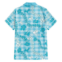 Polu Aloha Hawaii Family Matching Short Sleeve Bodycon Dress and Hawaiian Shirt Plumeria Lei With Palaka Motif - Polynesian Pride