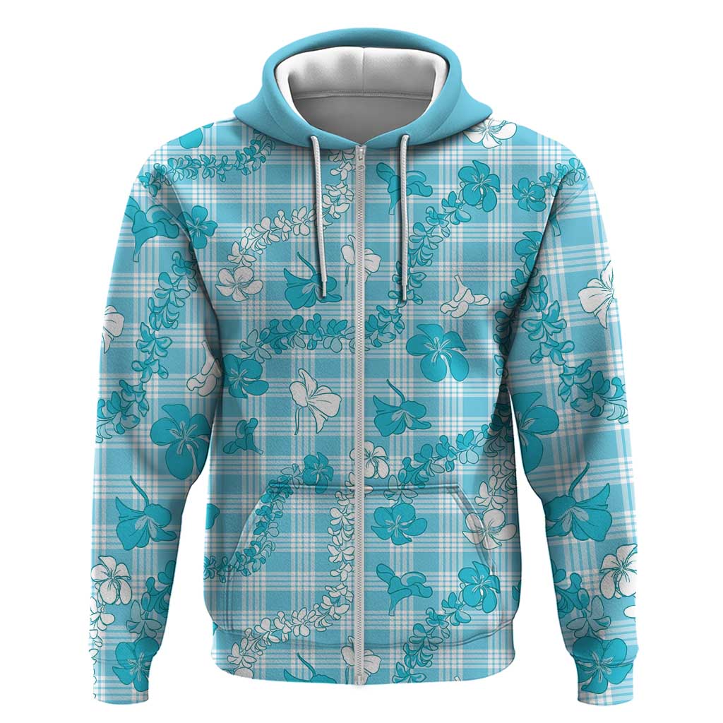 Polu Aloha Hawaii Hoodie Plumeria Lei With Palaka Motif - Polynesian Pride