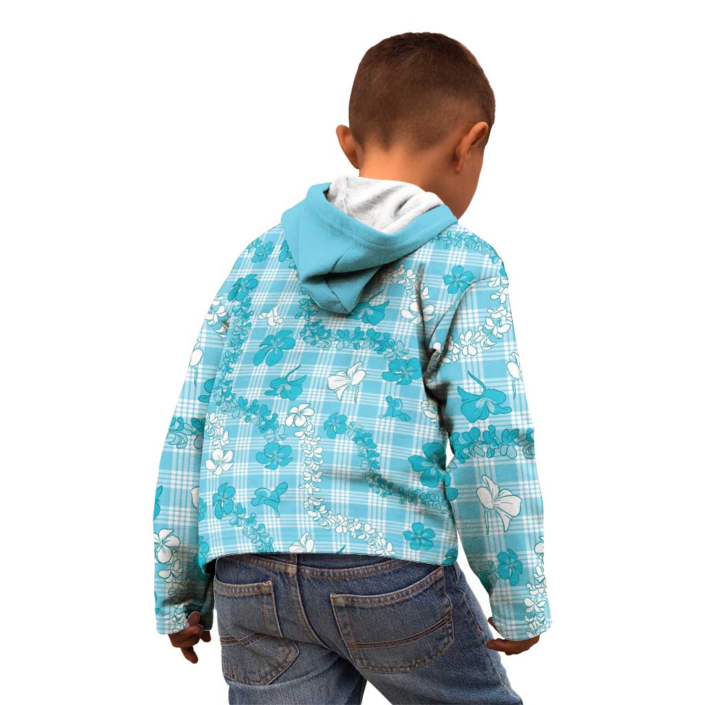 Polu Aloha Hawaii Kid Hoodie Plumeria Lei With Palaka Motif - Polynesian Pride