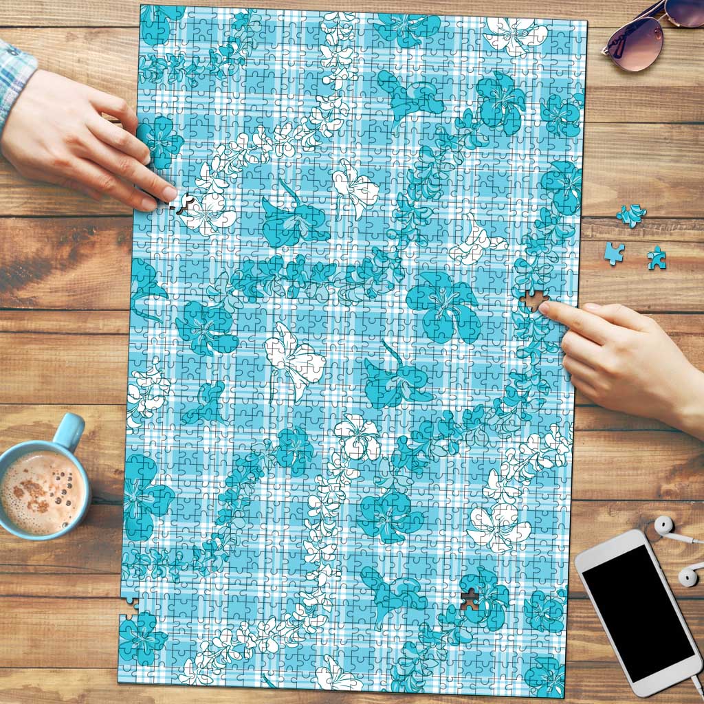 Polu Aloha Hawaii Puzzle Plumeria Lei With Palaka Motif - Polynesian Pride