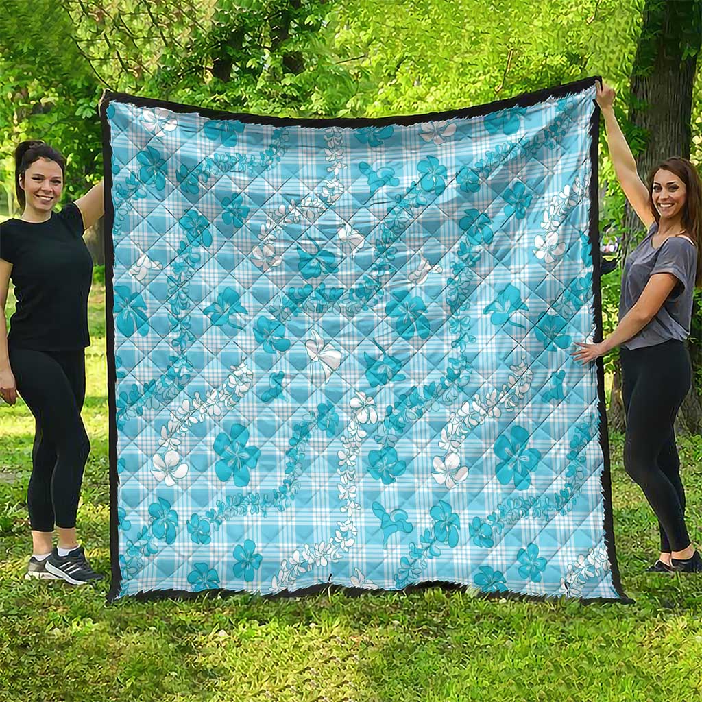 Polu Aloha Hawaii Quilt Plumeria Lei With Palaka Motif - Polynesian Pride