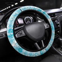 Polu Aloha Hawaii Steering Wheel Cover Plumeria Lei With Palaka Motif - Polynesian Pride