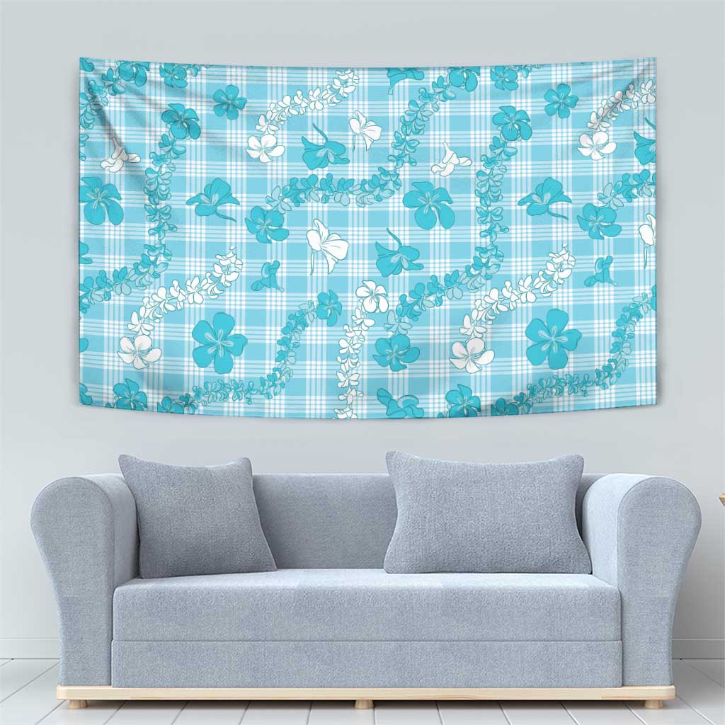 Polu Aloha Hawaii Tapestry Plumeria Lei With Palaka Motif - Polynesian Pride