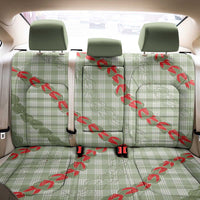 Omaomao Aloha Hawaii Back Car Seat Cover Rosebud Lei With Palaka Motif - Polynesian Pride