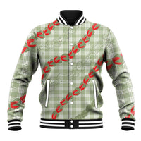 Omaomao Aloha Hawaii Baseball Jacket Rosebud Lei With Palaka Motif - Polynesian Pride