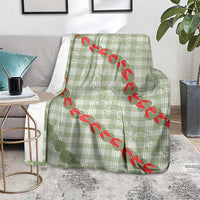 Omaomao Aloha Hawaii Blanket Rosebud Lei With Palaka Motif - Polynesian Pride