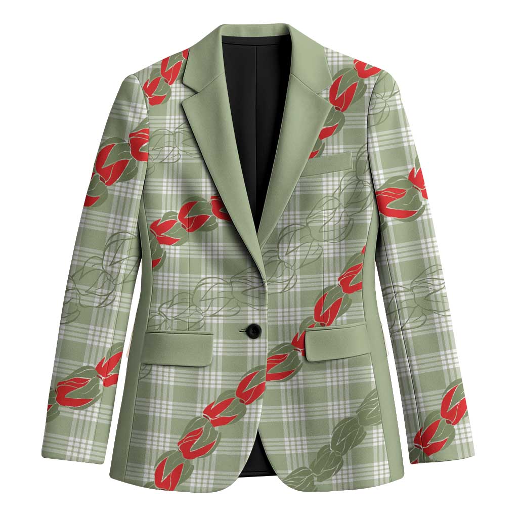 Omaomao Aloha Hawaii Blazer Rosebud Lei With Palaka Motif - Polynesian Pride