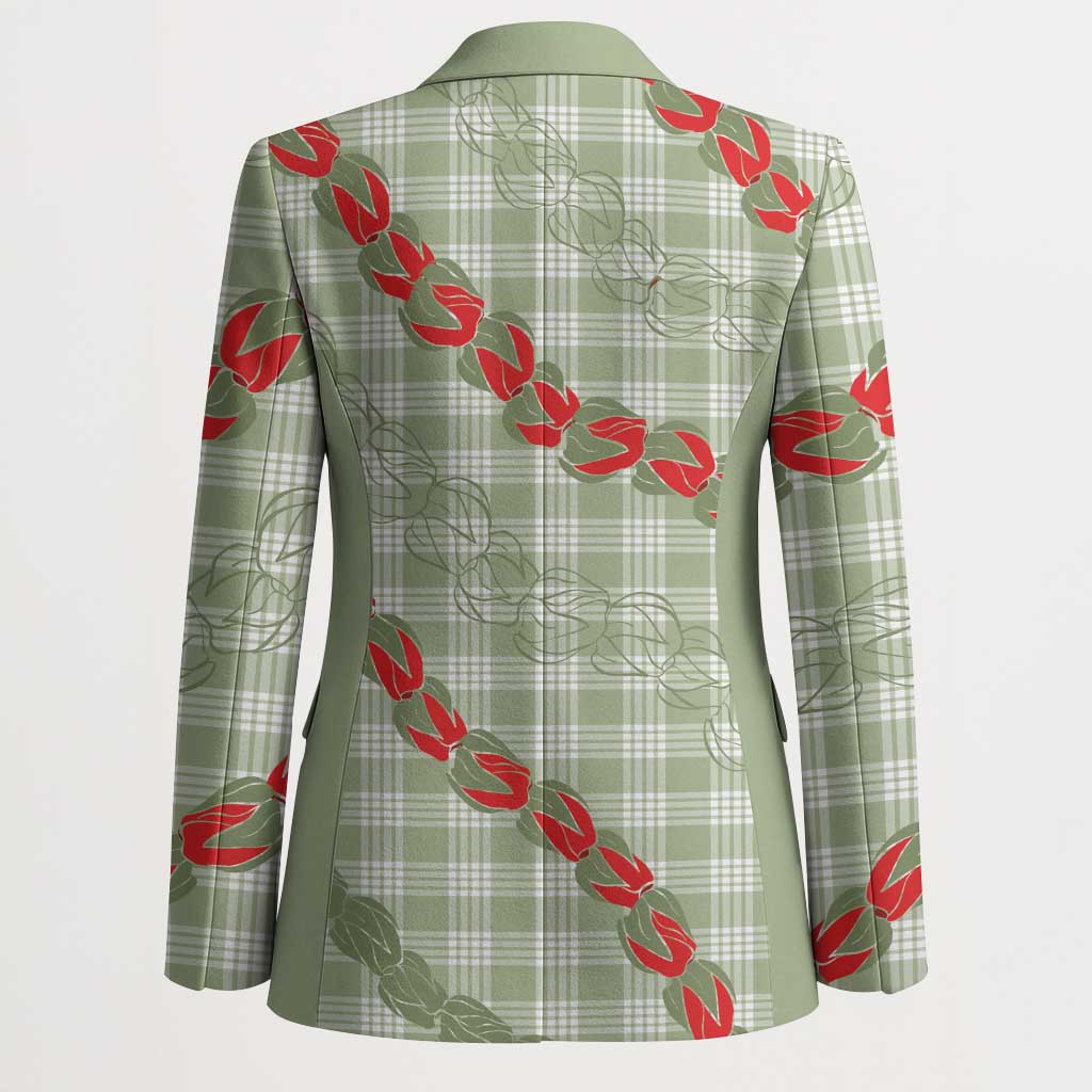 Omaomao Aloha Hawaii Blazer Rosebud Lei With Palaka Motif - Polynesian Pride