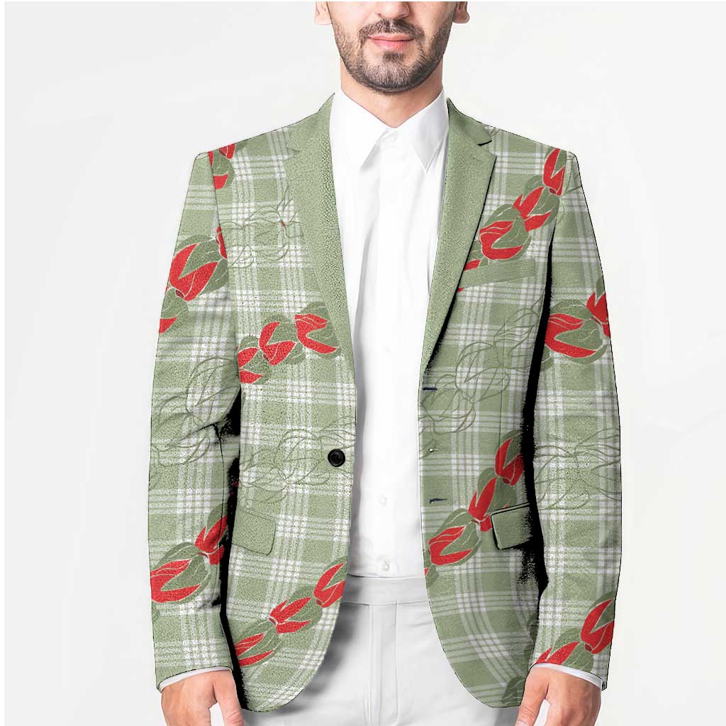 Omaomao Aloha Hawaii Blazer Rosebud Lei With Palaka Motif - Polynesian Pride