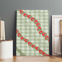 Omaomao Aloha Hawaii Canvas Wall Art Rosebud Lei With Palaka Motif - Polynesian Pride